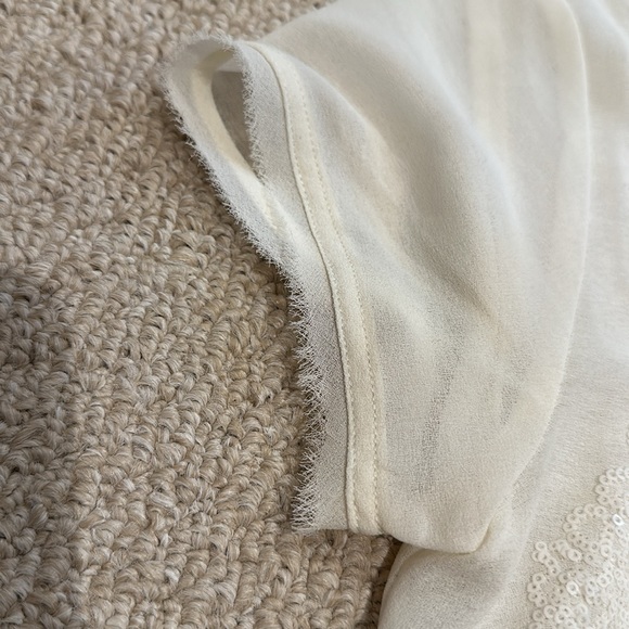 Supertrash cream see through sequins top. - Picture 3 of 6